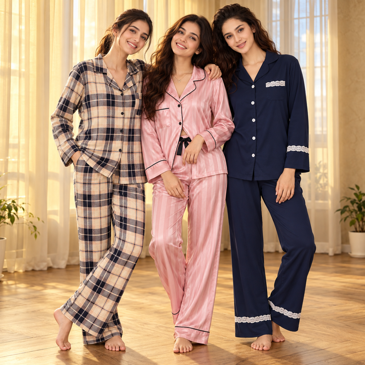 3 Women's Relaxed Nightwear Sets for Everyday | S6