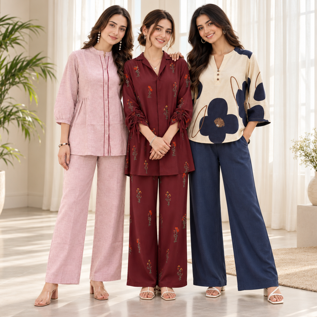 3 Women’s Co-Ord Sets for Everyday Comfort ( CS-1 )
