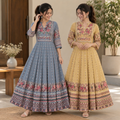 2 Pack Bohemian Ethnic Print Maxi Dress with Flowing Hem | B-21