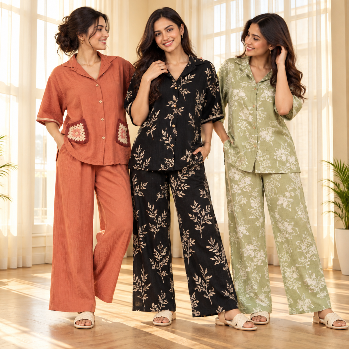 3 Combo of Night Suit for Daily Comfort & Style for Women | CNS8