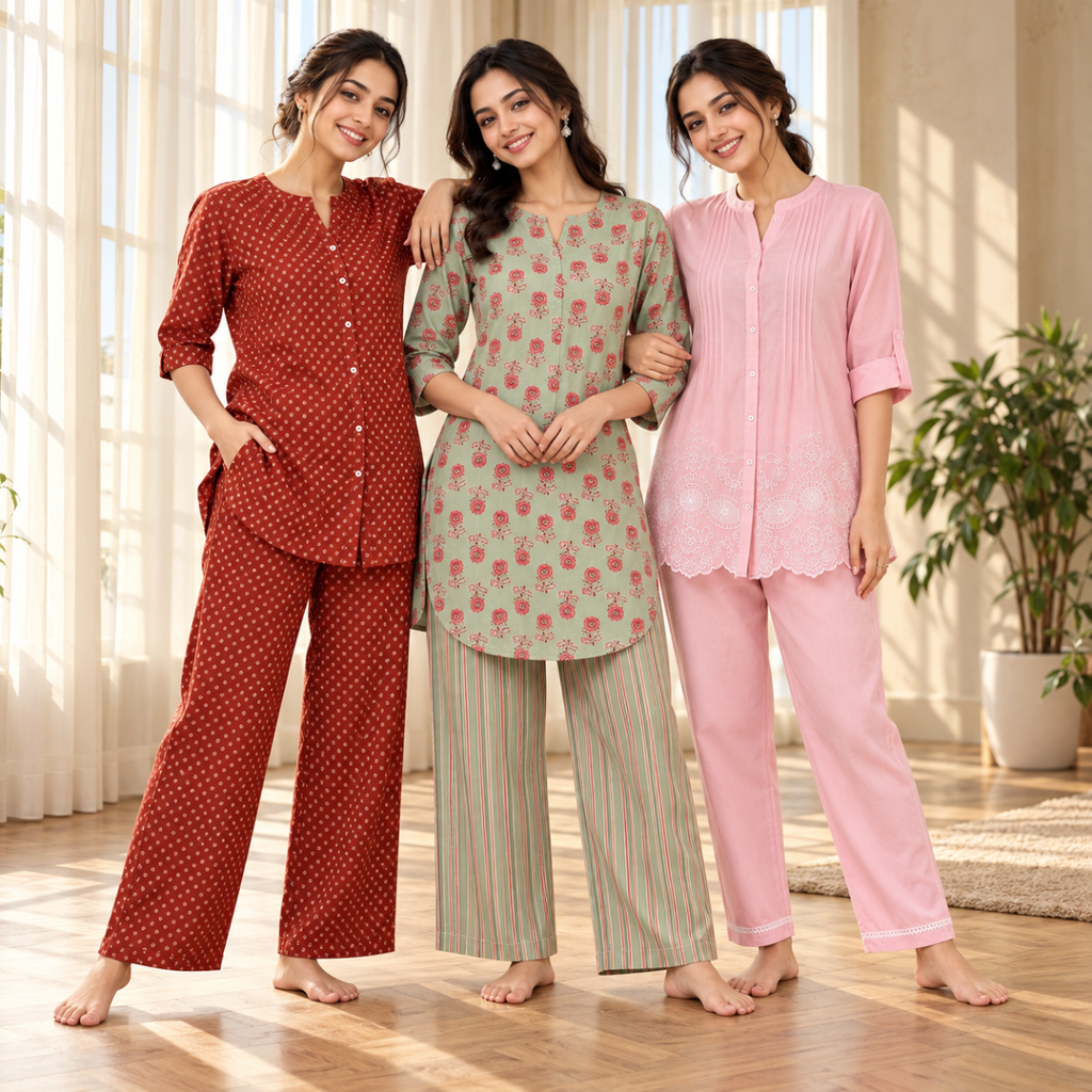 3 Combo of Night Suit for Daily Comfort & Style for Women | CNS9