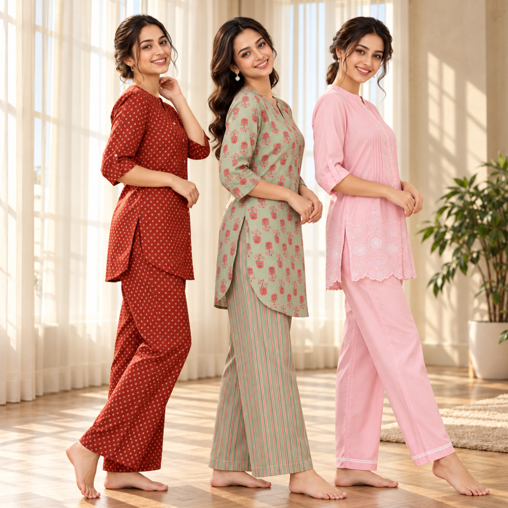 3 Combo of Night Suit for Daily Comfort & Style for Women | CNS9
