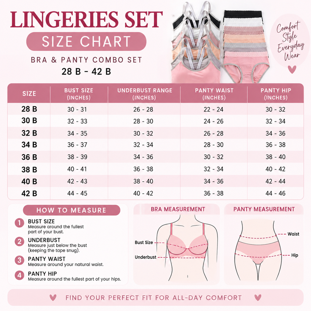 5 Combo Comfort Set - Every day for women ( C10 )