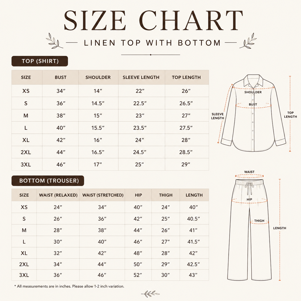 3 Linen Top with Bottom ( L9 )