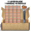 Professional Shave Kit for Men | 48 Long-Lasting Blades + Free Razor | Zero Cuts Technology🔥