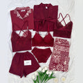Burgundy Four Seasons Set Combo for Women's