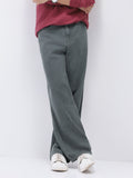 Men's Grey Loose Fit Washed Jeans Non-Stretchable