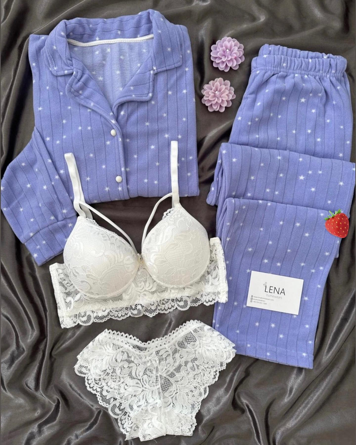 Love Night Suit & Bra Penty Set Combo for Women's